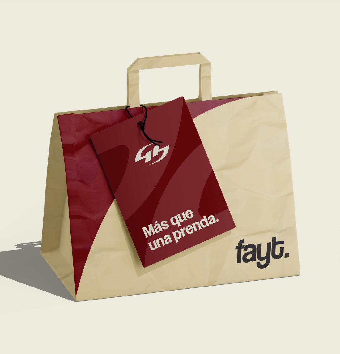 Bolsa de papel con el lema Más que una prenda